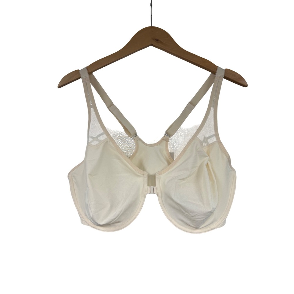 Delimira W601 Front Close Bra Rose White Unlined Underwire Racerback 42D